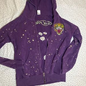 Rare Ed hardy fairy zombie jacket